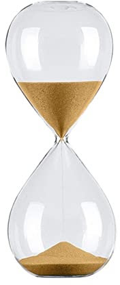 Sanduhr 1PC 45 Minuten Mundgeblasene Zeitschaltuhr Magnet Magnetische Sanduhr bastelt Sanduhr Sanduhr-Timer, Gold