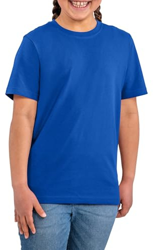 HRM T-Shirt Col Rond Enfant Luxury, Bleu Royal, Taille 146 I T-Shirt Garçon et Fille Col Rond, Commerce Équitable, 160 g/m² I 100% Coton Bio