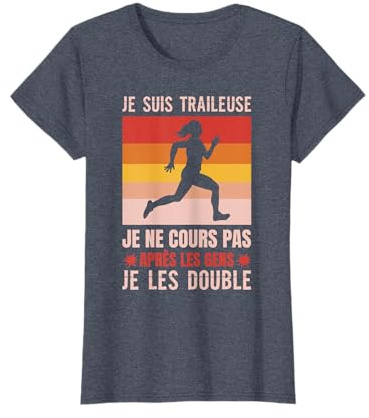 Humour Traileuse Trail Idée-cadeau Coureuse Course à Pied T-Shirt
