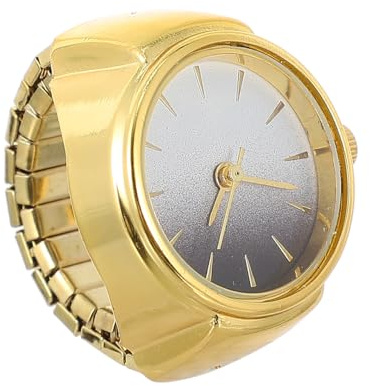 Healvian Elastic Ring Watch Fashion Quartz Finger Watch Creative Design Comfortable Wear for Women Unique Present for Birthdays and Year