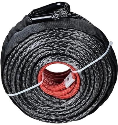 Per auto, camion, rimorchi, SUV Cavo Del Verricello Con Guaina 9,5 Mm Cavo Di Traino Sintetico Cavo Di Manutenzione For Autolavaggio Fuoristrada(25M)