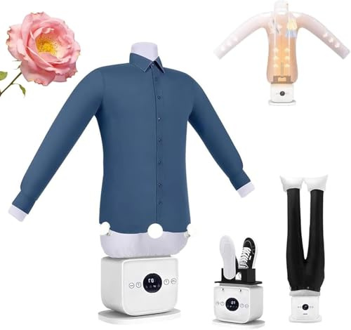 Maquina planchar y doblar ropa con Tiempo y Temperatura Ajustables,Secadora de ropa portatilElimina Arrugas y Desodoriza Secado RáPido en 8 Minutos, para Camisas, Zapatos, Pantalones y Faldas