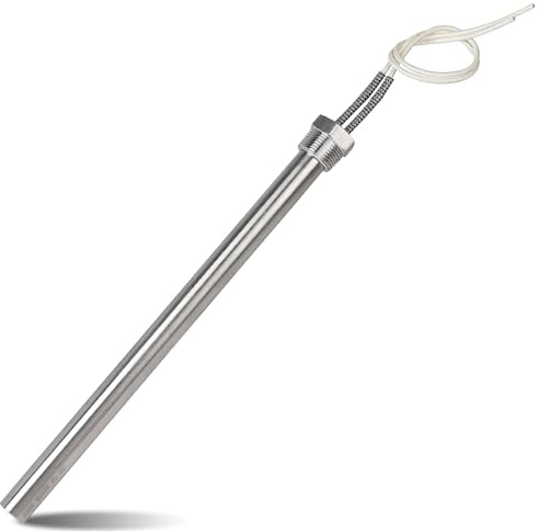 CPROSP 220 V 2 000 W värmepatron med 3/4 tums fläns, värmestång rostfritt stål 300 mm, mångsidig nedsänkningsradiator med kabel 300 mm, patronvärmeelement, används för uppvärmning av vätskor