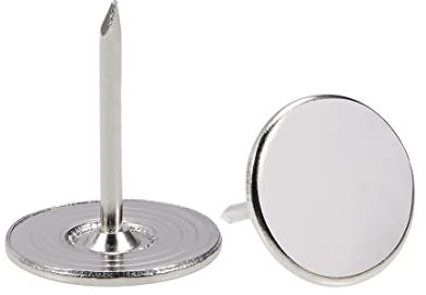 sourcing map 100Stk.Polsternagel 16mmx20mm Flachkopf Möbelnägel Silber