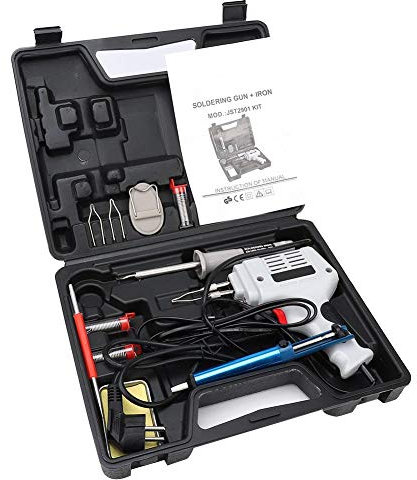 Lötpistolen-Set, ABS-Schale Kupferkern-Lötkolben & Lötpistolen-Kit EU-Stecker 250V mit Kupferheizkern