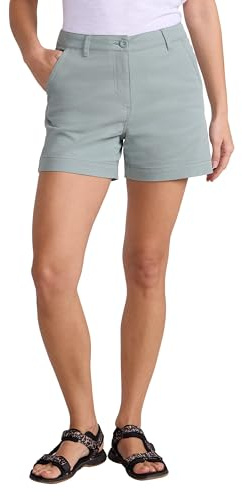Mountain Warehouse Bay Womens Chino Shorts - Lightweight & Durable Short Pants with UV Protect & Front Pockets - for Summer, Beach & Walking Light Khaki Women's Size 20