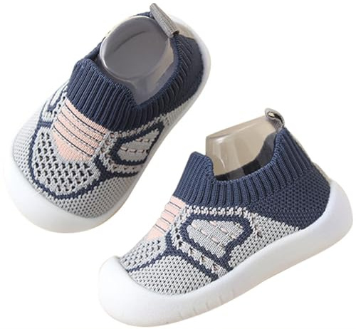 Zapatos Primeros Pasos Bebé Niño Niña Zapatillas Infantil Calzado Bebé Transpirables con Suela Goma Antideslizante,Azul,20/21 EU=CN13.5