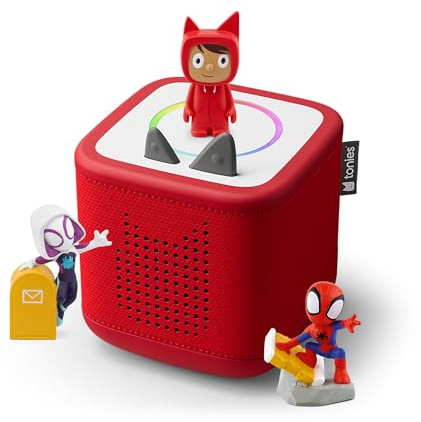 tonies Toniebox 2 Pack Boite à Histoire pour Enfant 1 à 9 Ans, Robuste & Facile à Utiliser, Spidey, Rouge