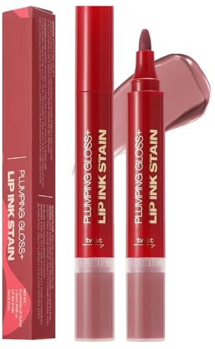 YAOPIU Set de Perfilador y Labial - Barra De Labios Con Delineador Combinación,Cosméticos de Maquillaje Hidratante para Mujeres y Chicas