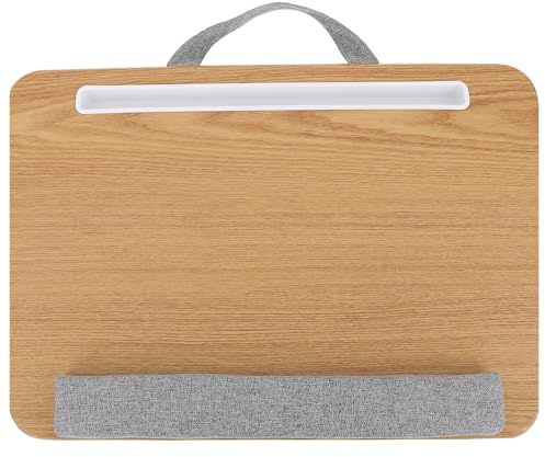 WEKADRIN Table d'Ordinateur Portable Pliable en Carton et Tissu Bureau de Lit Portable Couleur Kaki Support Incliné pour Travail et Étude à Domicile