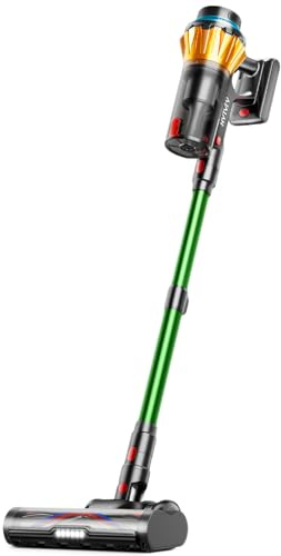 HYTVTY Aspirateur sans fil, 650 W, 55 kPa, 70 minutes, aspirateur sans fil autonome avec écran tactile, vert