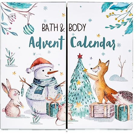 Accentra Calendario dell’Avvento Cura 2025 per bambini, per ragazze con 24 prodotti per la cura – Beauty con lozione per il corpo, bombe da bagno, gel doccia, shampoo, crema mani e molto altro
