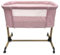 Mini Berceau Cododo bébé STUCK TO ME rose by INTERBABY - Mini lit bébé en aluminium avec habillage · Sac de transport - 6 hauteurs réglables - Roues indépendantes avec freins