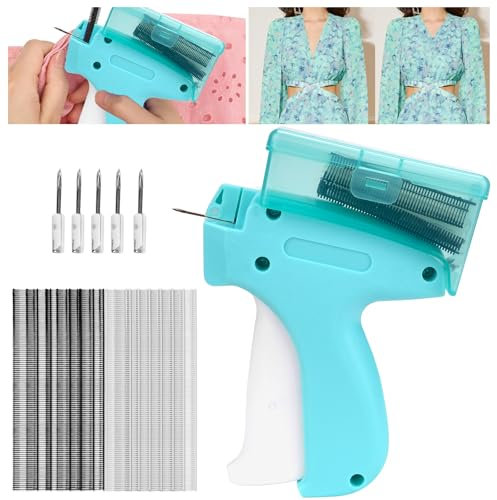 Etikettierpistol Heftpistole Etikettiermaschine, Mini Stitch Gun, Schnelles Fixiergerät mit 5 Ersatznadel 1000 Heftfäden für Kleidung Preisschilder Etiketten Preis Marke Tags Schild Label Fixer Sewing