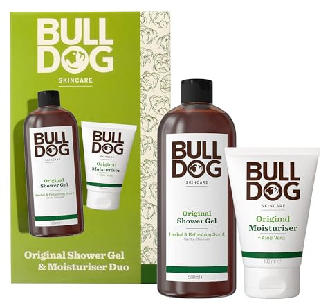 Bulldog Soins de la peau | Coffret cadeau pour homme | Duo hydratant et gel douche original