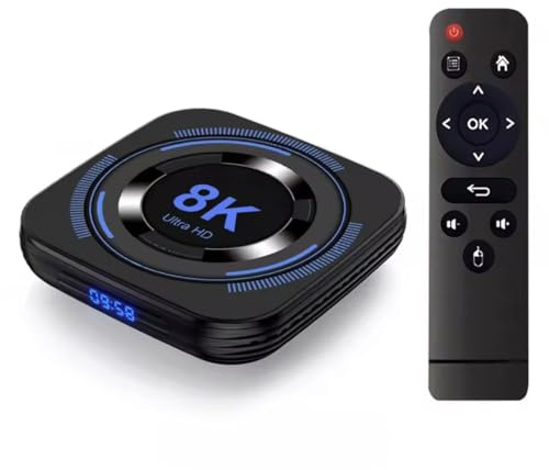 2025, Android 12 TV Box, Allwinner H618 Quad-Core, 8K 4K Ultra HD Media Player, 4GB RAM 32GB ROM, Dual-Band WiFi 2.4G/5G, Bluetooth, Voice Remote, Smart Streaming Set Top Box