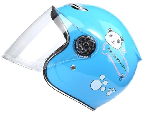 Casque Intégral pour Garçon et Filles, Grand Écran Clair Bleu PP