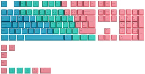 Glorious Gaming 115x GPBT-Keycaps - Cherry-Profil, äußerst widerstandsfähiger PBT-Kunststoff, optisch EIN Blickfang, überragende Akustik, Originalschrift, Deutsch Layout - Pastell