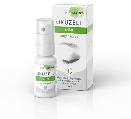 Okuzell Relief Augenspray für trockene juckende und rote Augen | Befeuchtendes Augenlidspray ohne Konservierungsstoffe mit Lipiden und speziellen Pflanzen-Extrakten