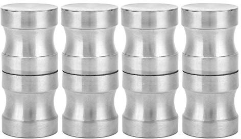 Tomotato Juego de 4 Manijas de Puerta de Vidrio para Ducha, Tirador de Puerta de Baño de Acero Inoxidable para Puertas de Vidrio de Baño Herrajes de Repuesto