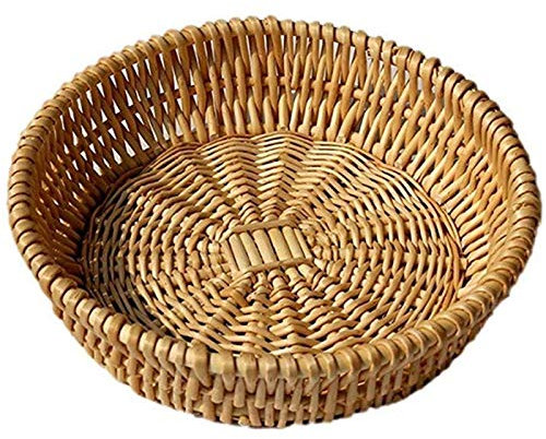 Giilayky Panier Tissé à la Main, Panier en Osier, Panier de Service pour Pain, Fruits, Stockage de LéGumes, Panier-Cadeau 25 X 8 Cm