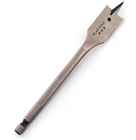 Broca central plana de 21 mm, diámetro del vástago = E 6,3 bits, GL=150 mm, NL: 120 mm