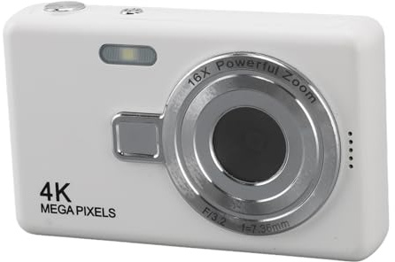 Digitalkamera, 12 MP 1080P Barnkamera med 2,4-tums TFT-skärm, 16X Zoom Autofokus Vloggningskamera, Kompakt Ficka Liten Vintagekamerapresenter för Tonåringar Barn Pojkar Flickor