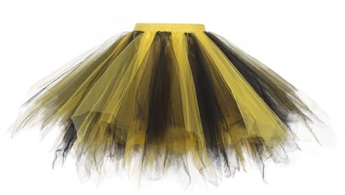 Tüllrock Damen Gelb, Tutu Damen 50Er Karneval Tüllrock - Rock Rockabilly Petticoat Für Partykleid Party Tüll Faltenrock Ballettrock, Bienen Kostüm Damen