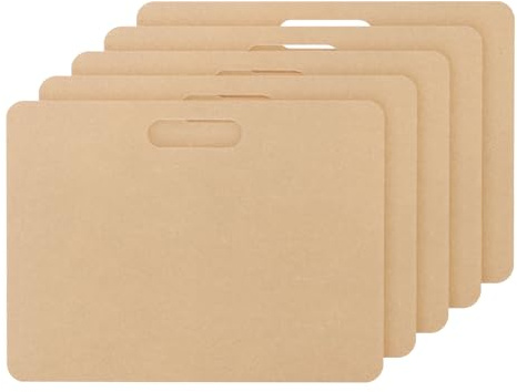 PATIKIL 12 x 16 kilbräda för keramik med inbyggt handtag, 5 st 8 mm tjocklek lerbräda bärbar gips modelleringskort för keramik lera keramik lera keramik