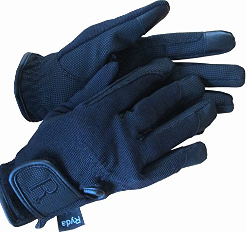 Ryda Ladies Black Waterproof Winter Horse Riding Gloves Thinsulate Lined