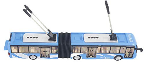 Xiuganpo CS0133 Elektronisk Stadsbuss Lätt Billeksak för Barn, Förbättrar Hand-öga-koordination, Coolt Ljus för Rolig Festpresent, Pedagogisk Bussmodell (Vit)
