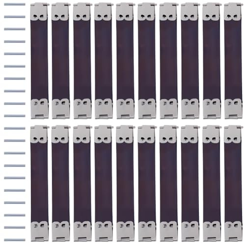 CALFOVERA 20 Unidad de Marco Flexible Interno de Metal de 10cm, Color Plata, Estilo Retro, con Bisagras, Cierre de Boquilla, Gancho con Resorte para Manualidades, Costura