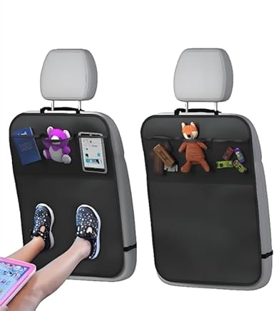YBERLAOBAN Protection de Dossier de Voiture Enfants pour Renault 5 E-Tech (R5) 2024-2025, Tapis Kick Anti-salissures Facile d'entretien et Hydrofuge,2pcs