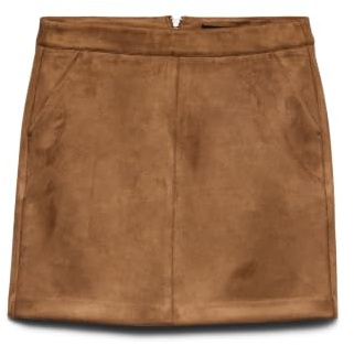 Vero Moda Vmdonnadina Faux Suede Short Skirt Noos Falda para Mujer, Marrón (Cognac Cognac), Large