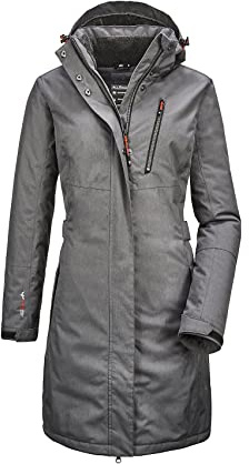 Killtec womens Parka funzionale con cappuccio staccabile con zip - Alisi, antracite, 42, 32730-000
