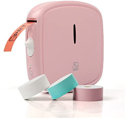 prt Qutie Bluetooth Beschriftungsgerät Selbstklebend USB Wiederaufladbar Etikettendrucker - Tragbarer Mini Ettiketiergerät Labeldrucker für Zuhause, Büro, Datum - 3 Rollen