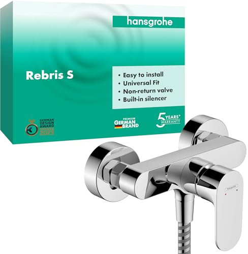 hansgrohe Duscharmatur Rebris S, Aufputz Brausebatterie für 1 Funktion, Chrom