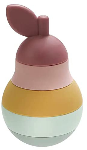 Torre Impilabile Bambini, Giochi Neonato in silicone, Giochi Bambini 6 Mesi - 4 Anni, Costruzioni Morbide, Giochi Dentizione Neonato e Massaggia Gengive, A forma di Pera