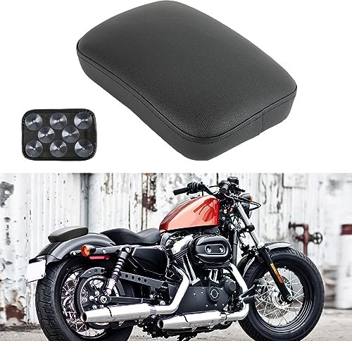 DREAMIZER Sièges pour moto, Coussin de Siège Passager Moto, Moto Passager Siège Arrière avec 8 Ventouses, Compatible avec Harley Sportster XL883 1200 Dyna pour Softail Cruiser Chopper Custom