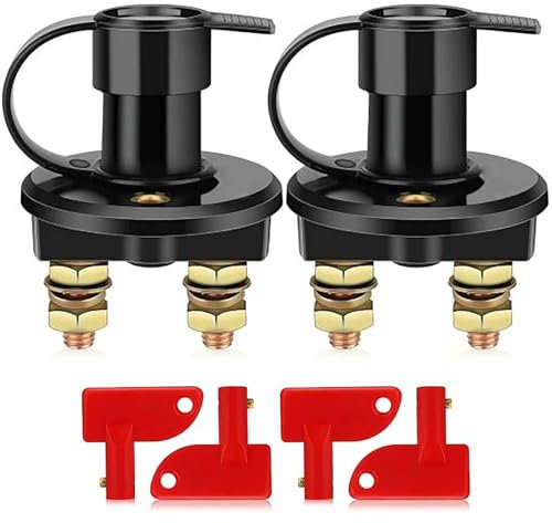 Osznmmg Batterietrennschalter, 12V/48V Notstromabschaltung Trennschalter Autobatterie Trennschalter 4 Tasten
