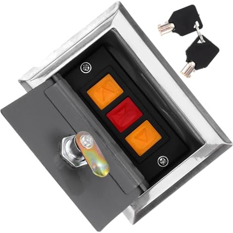 HOLIDYOYO Remote Control Switch Box for Electric Roller Shutter Doors Manual Push Button Control Station Waterproof Key Box for Garage and Outdoor Use