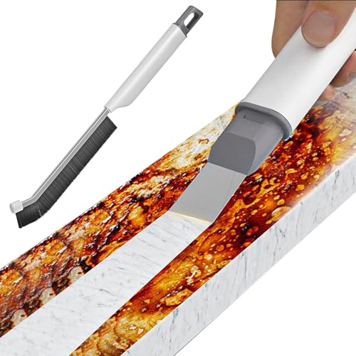 Cepillo de Limpieza para Grietas - Cepillo para Ranuras con Mango Antideslizante - Suministros de Limpieza para Baño Lechita Grifo Ventana Ducha Lavandería Vehículo Cocina,Inodoro