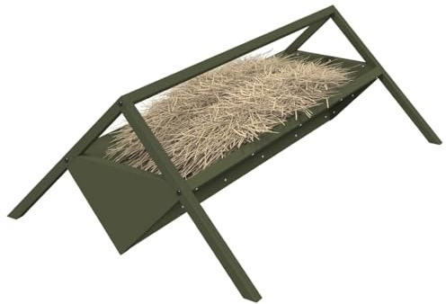 vidaXL Fodertrog för boskap Olivgrön 111 x 76 x 38 cm 10 kg