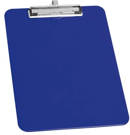 Wedo 0576603 Porte-bloc A4 en plastique avec porte-stylo Bleu