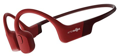 AFTERSHOKZ Aeropex Open-Ear Wireless Bone Conduction Headphones, IP67 Rated, Solar Red