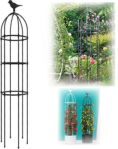 NWHJ Ranktur för klätterväxter metall rankobelisk roskolonn 180 x 50 cm, 230 x 50 cm, 330 x 50 cm, trädgård vertikal dekoration, fristående