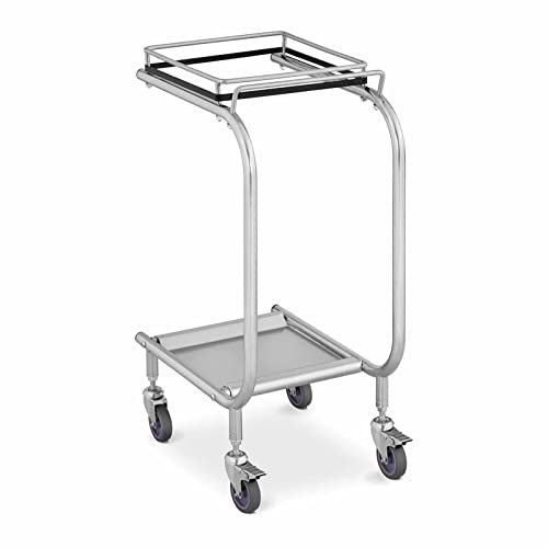Uniprodo Chariot Porte-Poubelle Support Sac Poubelle Support pour Sac Poubelle (Assemblage Facile, 4 roulettes, Dont 2 avec Frein, Grande poignée pour Piloter Le Chariot)