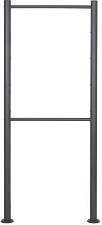 Wiltec Support pour 4 boîtes aux Lettres, 700 x 50 x 1703 mm, Anthracite, Poteau Mailbox, Piquet pour boîte à Lettres sur Pied