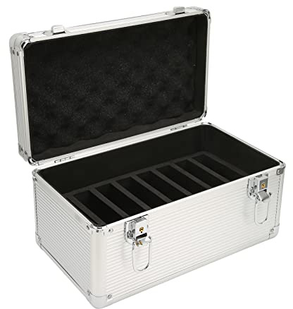 Caja de Protección de Disco Duro, Caja de Almacenamiento de Disco Duro con 10 Bahías de Disco, Maleta de Caja de Almacenamiento de Disco Duro a Prueba de Golpes con Bloqueo de Seguridad para Discos Du
