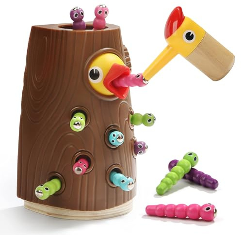 TOP BRIGHT Montessori Toys for 2 Year Old - Magnetic Bird Feeding Games for 2 Year Olds, Learning Toys for Toddlers 2-4 Years, Fine Motor Skills Toy for 3 Years Old Girls and Boys